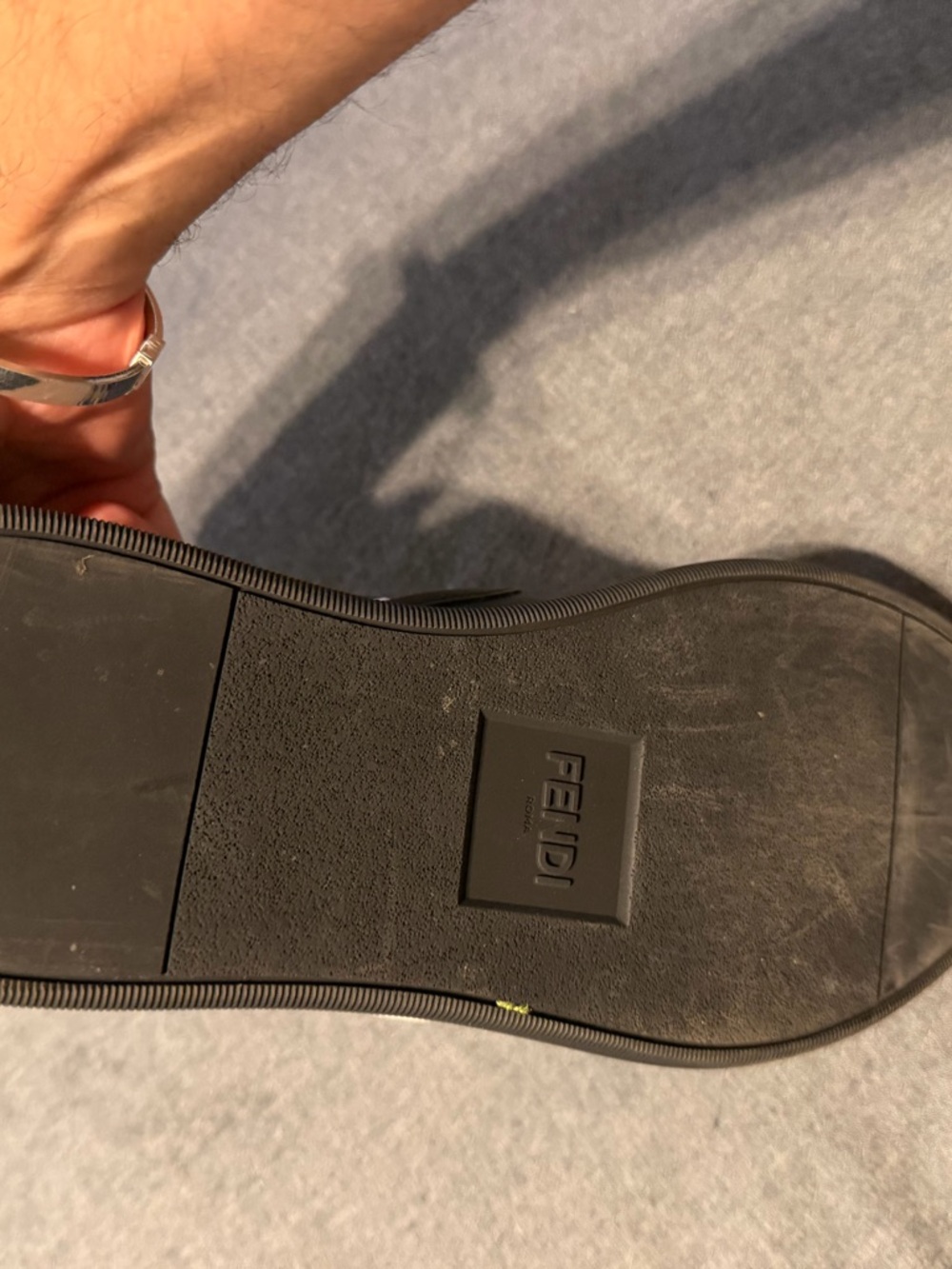 Fendi Leather Slip-On Sneakers with Multicolor Camouflage Accents - Picture 3 of 15